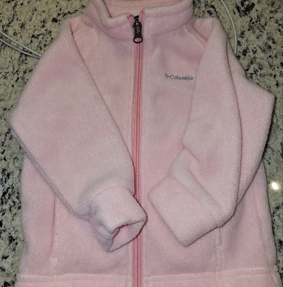 Columbia size 12/18 pink fleece jacket - Picture 1 of 3